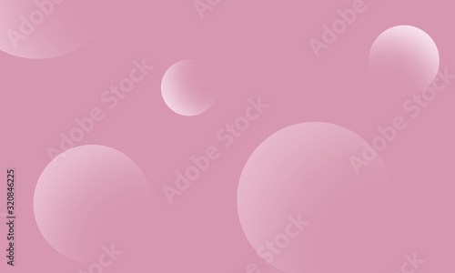 White circles gradient on pink abstract background. Modern graphic design element.