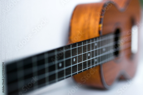 Ukulele on a white background