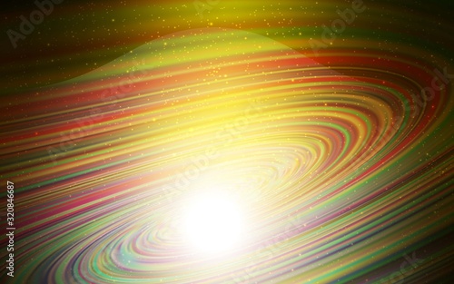 Dark Orange vector background with galaxy stars. Modern abstract illustration with Big Dipper stars. Best design for your ad, poster, banner.