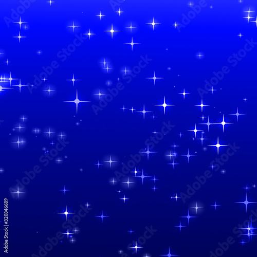Fototapeta Naklejka Na Ścianę i Meble -  Christmas blue starry background.