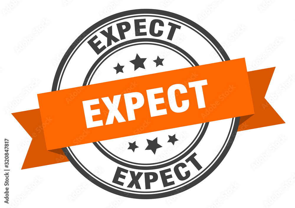 Fototapeta premium expect label. expectround band sign. expect stamp