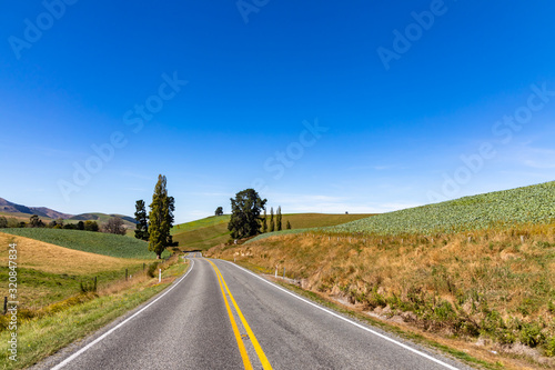 country road and sky in Newzealand