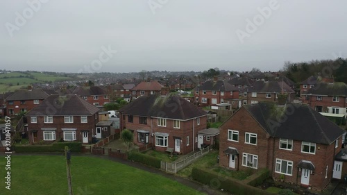 Wallpaper Mural Aerial view, footage of a council housing estate in Kidsgrove Stoke on Trent, flats, homes for the ever growing population, immigration and poorer areas of the west midlands, cheap, affordable housing Torontodigital.ca