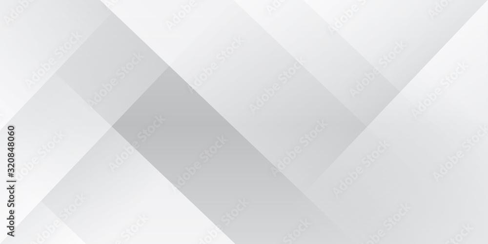 Obraz premium Grey white abstract background geometry shine and layer element vector for presentation design. Suit for business, corporate, institution, party, festive, seminar, and talks.