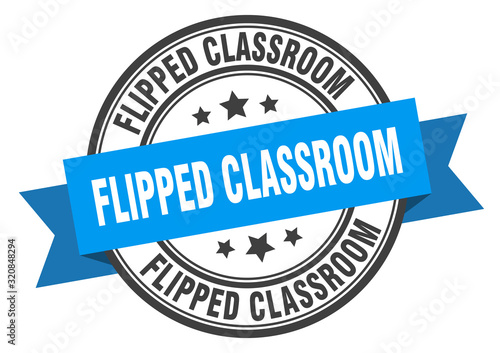 flipped classroom label. flipped classroomround band sign. flipped classroom stamp