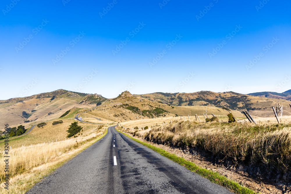country road and sky in Newzealand