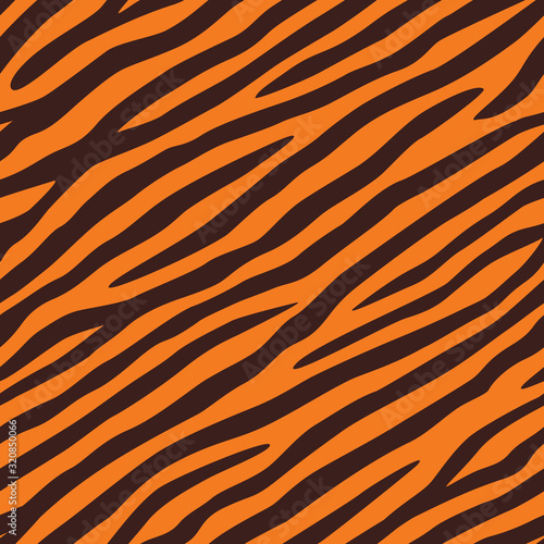 Background texture of tiger skin. Seamless pattern.