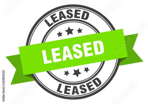 leased label. leasedround band sign. leased stamp