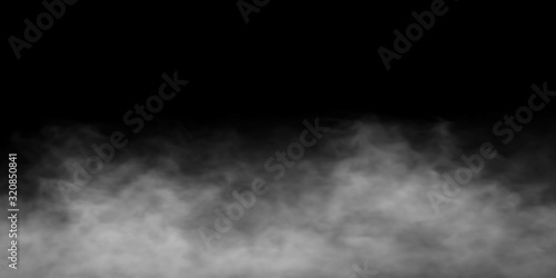 Fog ambient long black background.