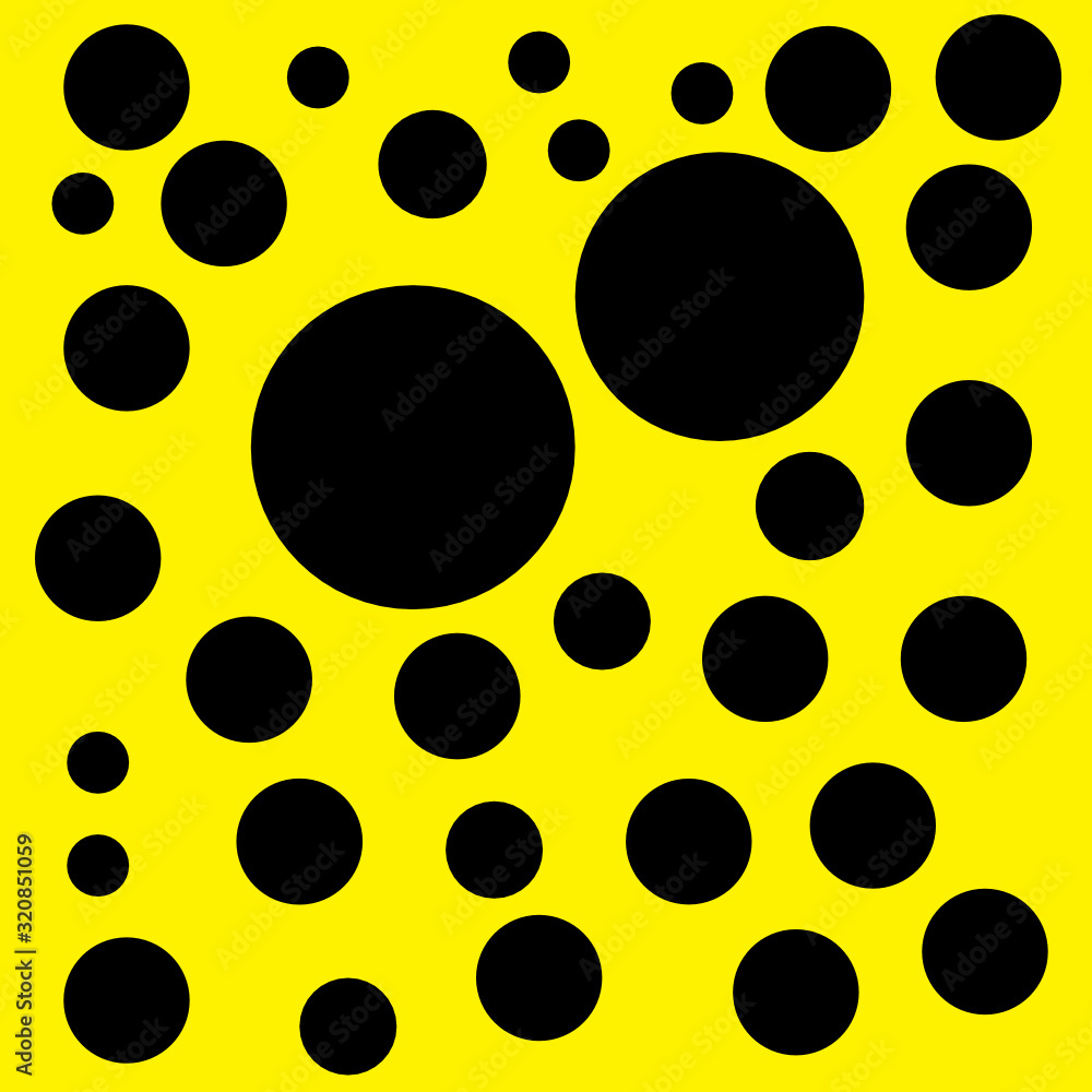 YK project 2 black dots and yellow background YK project 2 black dots and yellow background