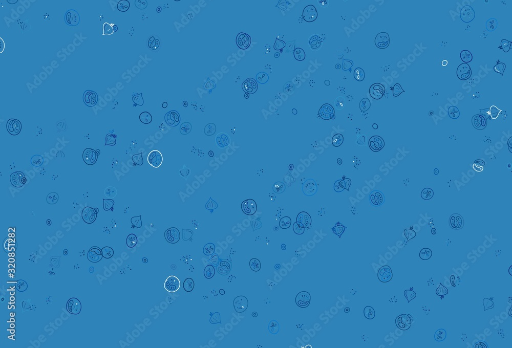Light BLUE vector layout with restaurant food. Light BLUE vector layout with restaurant food.