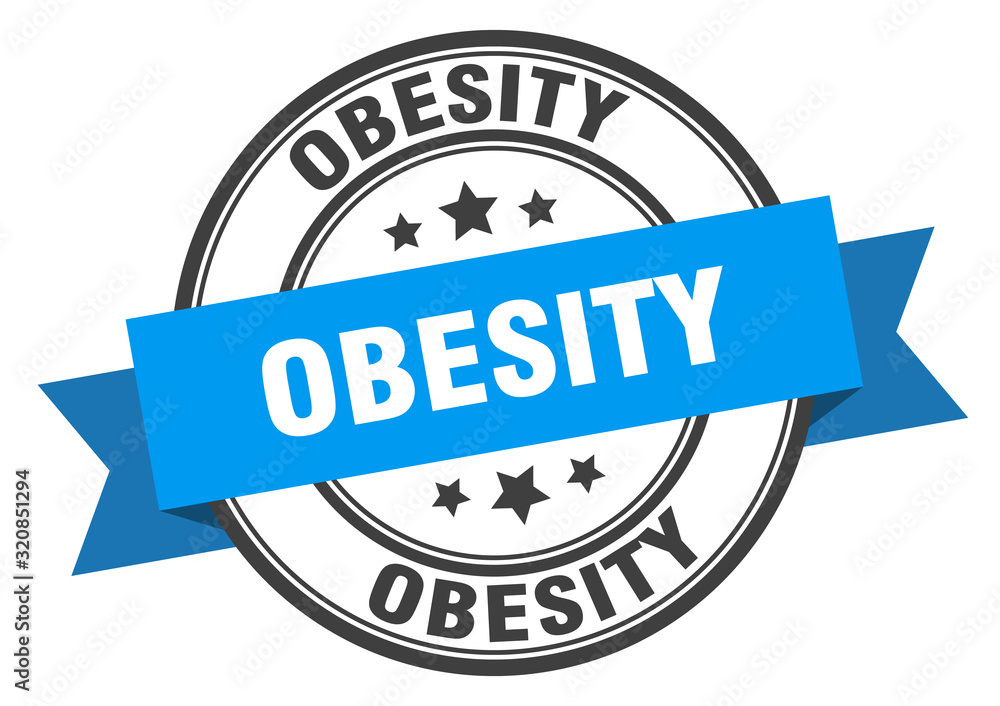 Fototapeta premium obesity label. obesityround band sign. obesity stamp