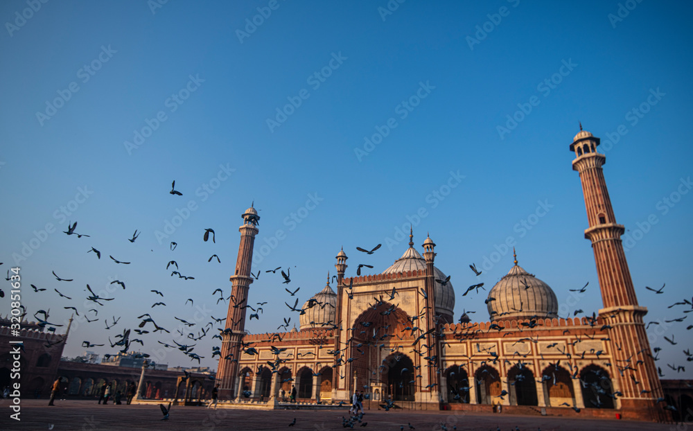 Fototapeta premium Jama Masjid in morning, Old Delhi India