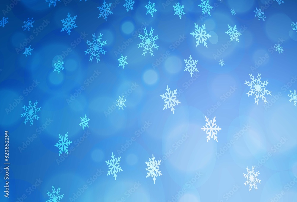 Dark BLUE vector template with ice snowflakes. Glitter abstract illustration with crystals of ice. The pattern can be used for new year leaflets. Dark BLUE vector template with ice snowflakes. Glitter abstract illustration with crystals of ice. The pattern can be used for new year leaflets.