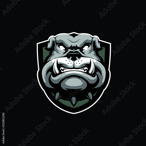 Bulldog Head Esport Logo Mascot