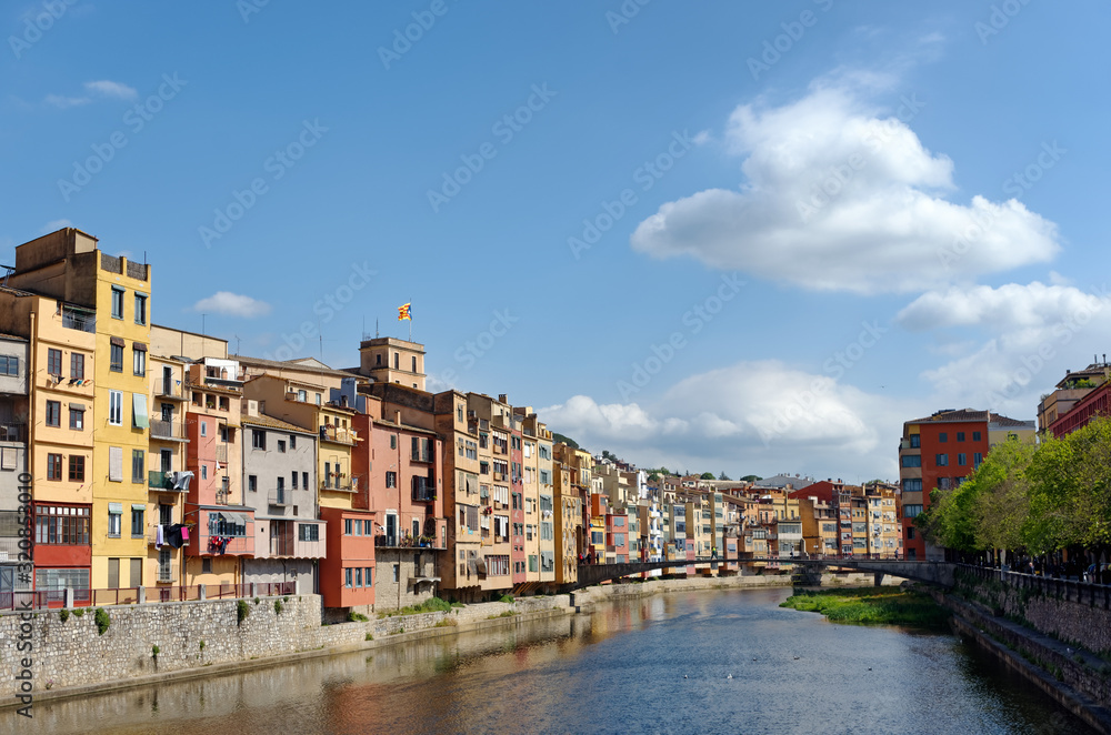 Onyar River in Girona city