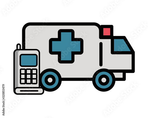 communicator radio military force with ambulance