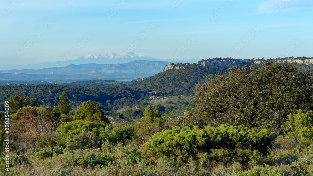 La Clape hills panorama in Occitanie region