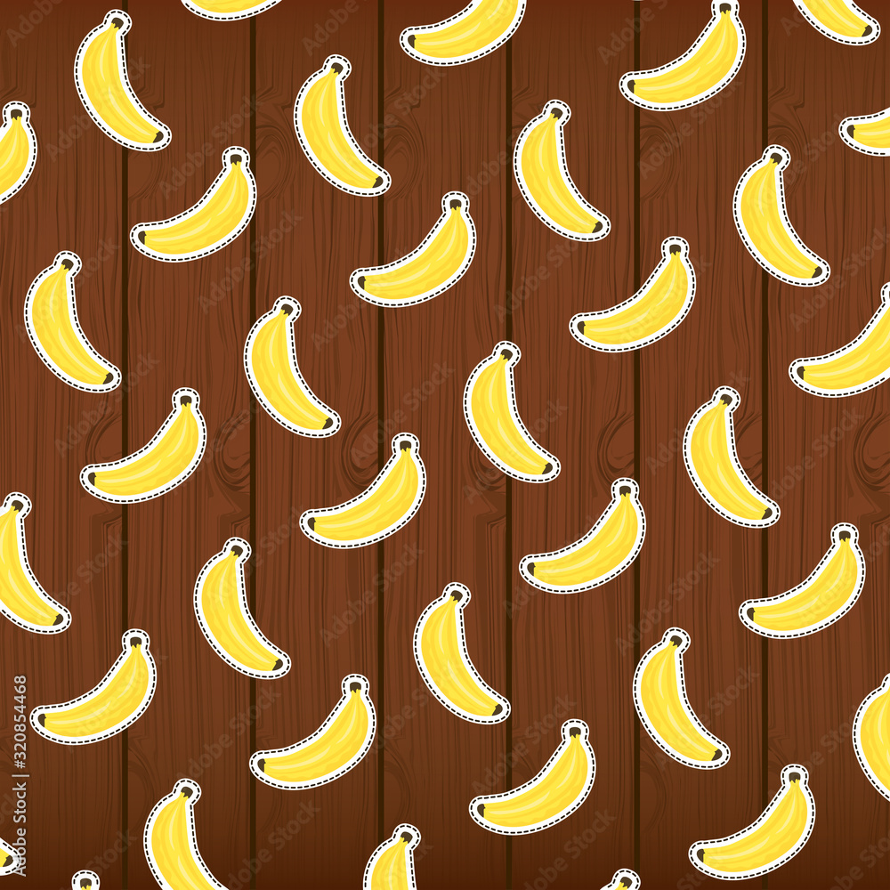 Obraz premium fresh bananas fruits healthy pattern