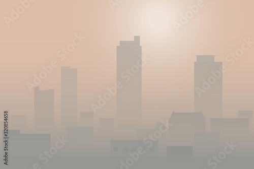 Photography Air pollution or pm2.5 in the city