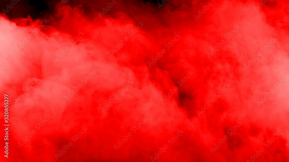 Vidéo Stock Abstract blood Red Clouds on black dark Background Overlay