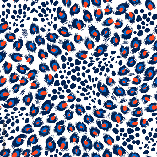 Seamless leopard skin pattern. Vector.