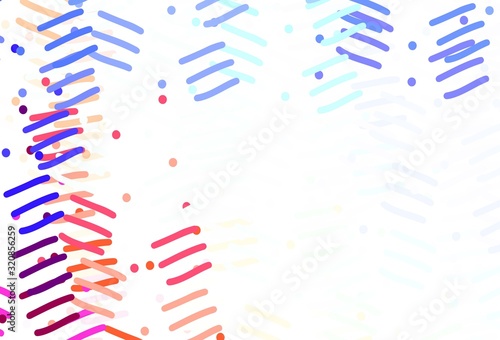 Light Multicolor vector background with stright stripes.