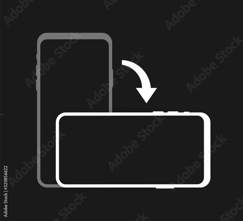 Rotate smartphone isolated icon. Device rotation symbol. Turn your device.