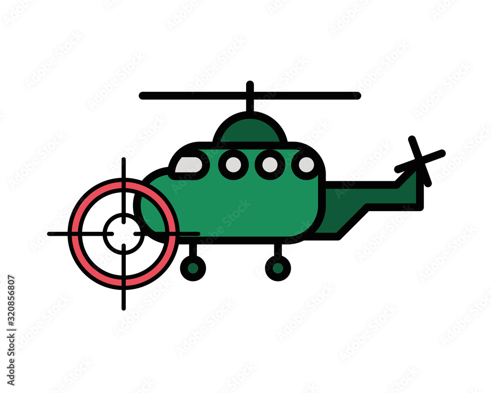 helicopter military force with target helicopter military force with target