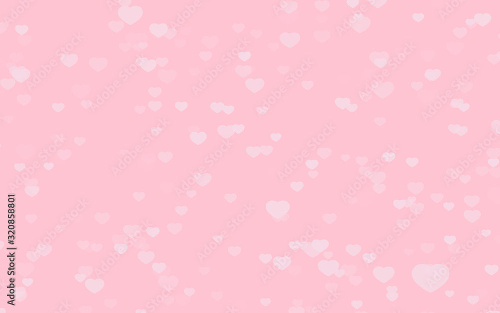 Valentine day pink hearts on pink background...