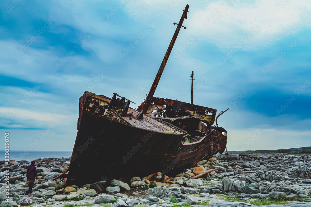 Ship wreck on Irish island