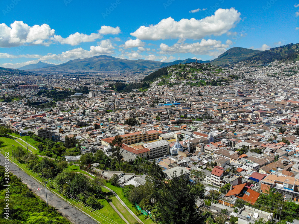 View of the colonial part of Quito