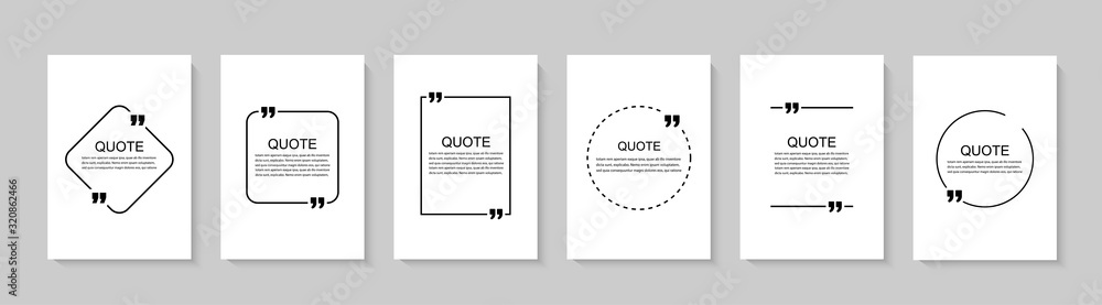 Plakat Inspirational quote for your opportunities. Speech bubbles with quote marks. Vector illustration