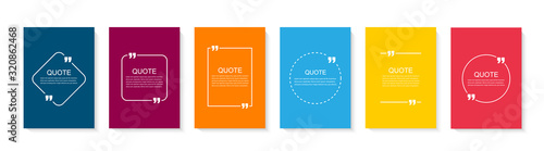 Inspirational quote for your opportunities. Speech bubbles with quote marks. Vector illustration photo