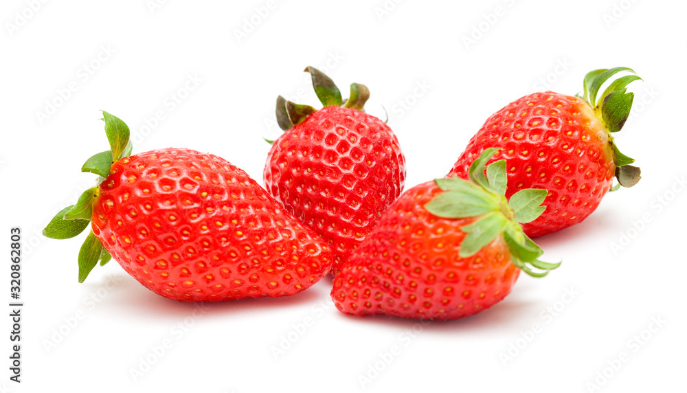 red ripe strawberries on white red ripe strawberries on white