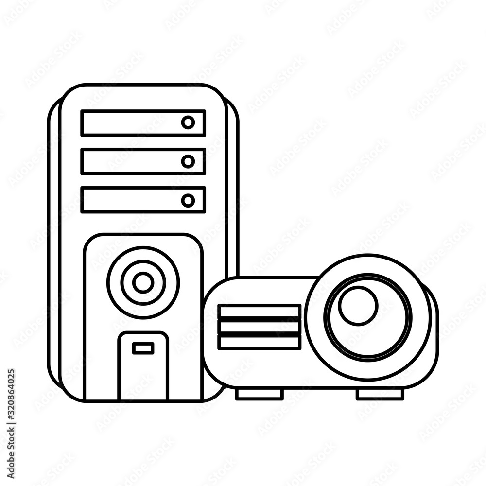 computer desktop tower with video proyector computer desktop tower with video proyector