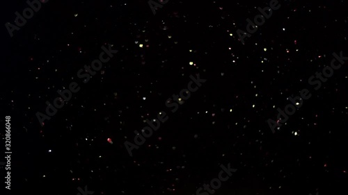 Valentine's day abstract background, particles and heart shape bokeh