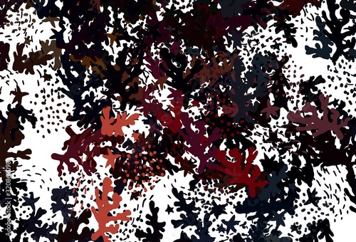 Dark Red, Yellow vector template with chaotic shapes.