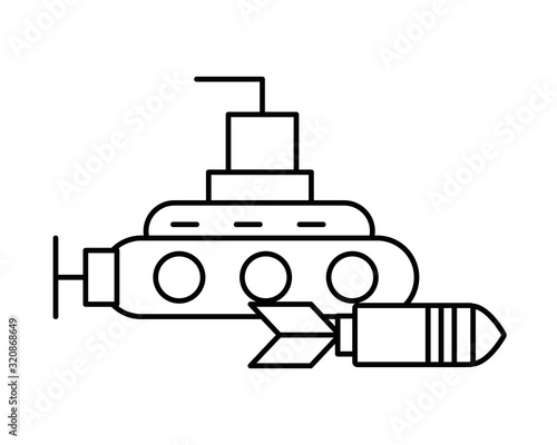 rocket military force with submarine