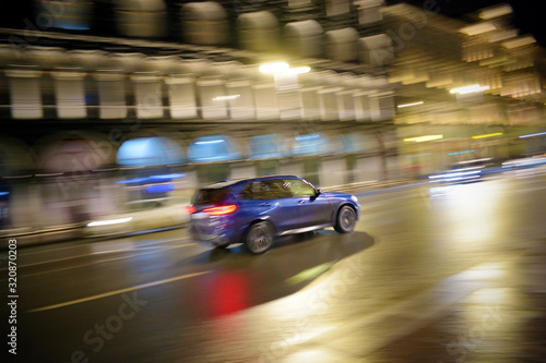High-speed car driving. © borroko72