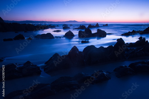 night on the beach in basque country, spain © urdialex