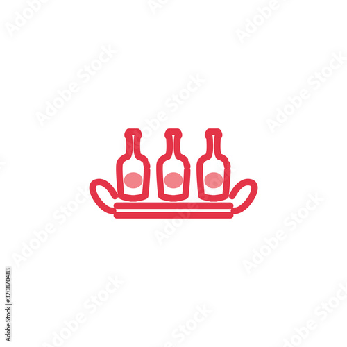 Isolated drinks bottles vector design