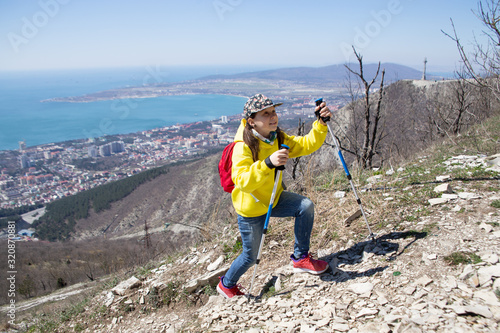 girl in a hike photo