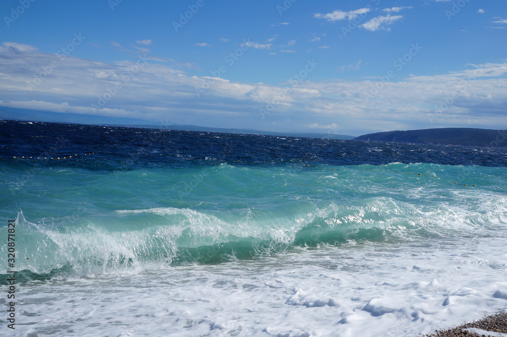 big wave, waves, water, beach, meer, moscenicka draga, Croatia, vacation, holyday, urlaub, wellen, blauer himmel, blaues wasser, schönheit, beauty, nature, island, insel, türkis, colorful big wave, waves, water, beach, meer, moscenicka draga, Croatia, vacation, holyday, urlaub, wellen, blauer himmel, blaues wasser, schönheit, beauty, nature, island, insel, türkis, colorful