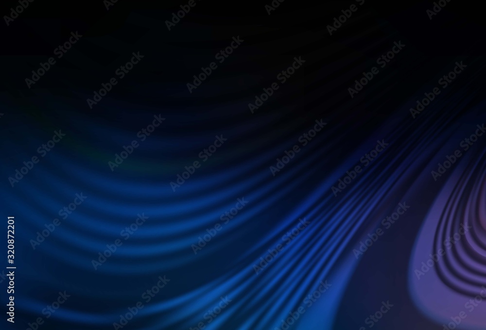 Dark BLUE vector pattern with wry lines. A sample with colorful lines, shapes. Colorful wave pattern for your design. Dark BLUE vector pattern with wry lines. A sample with colorful lines, shapes. Colorful wave pattern for your design.