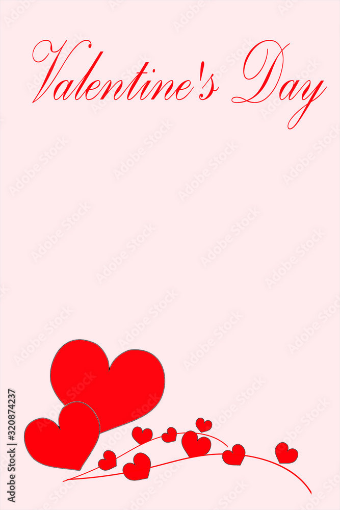Valentine's day concept Valentine's day. banners, postcard, copyspace. Place for text