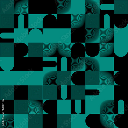 Abstract geometric vector pattern with transition effect