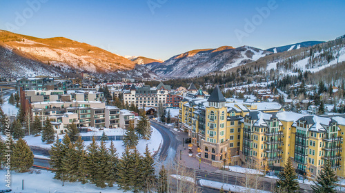 Photos Vail, Colorado, USA Drone Village Skyline Aerial