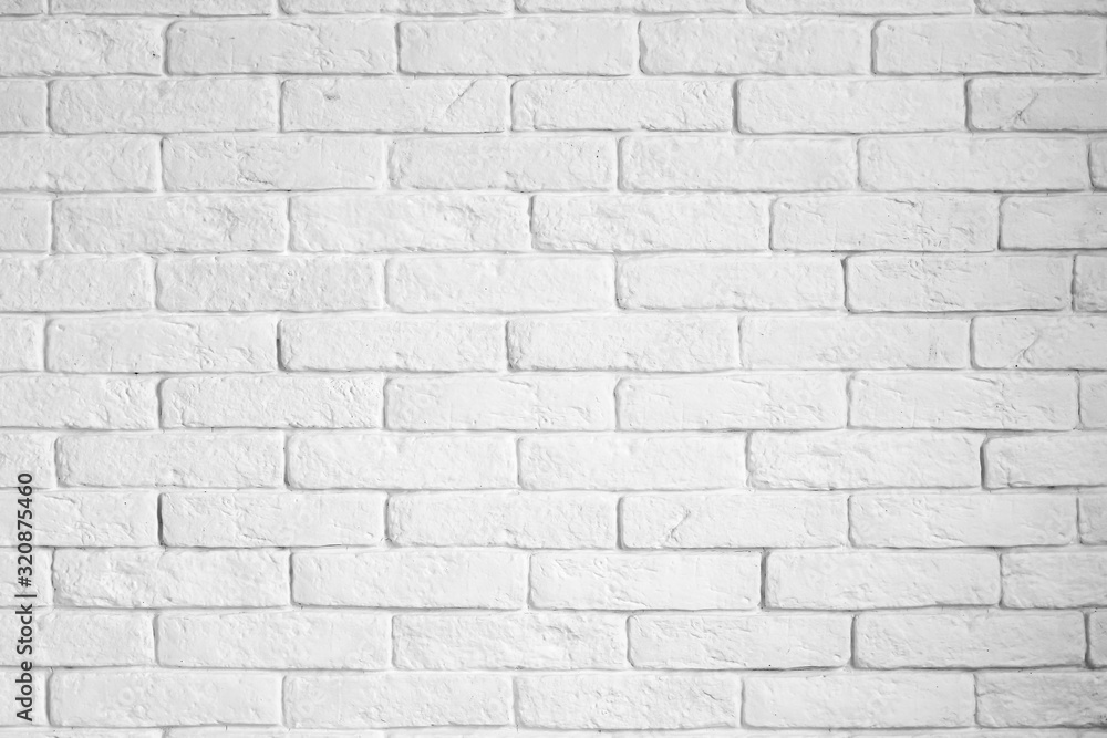 Naklejka premium White brick wall retro background