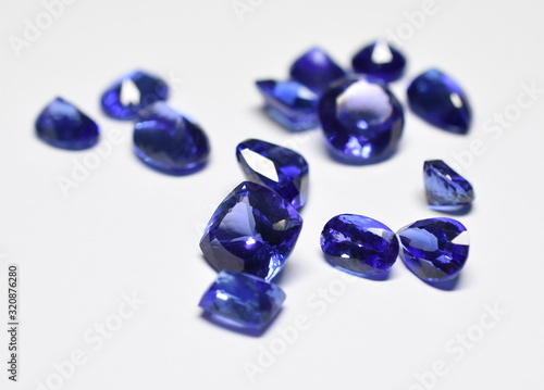 tanzanite facet cut gemstones